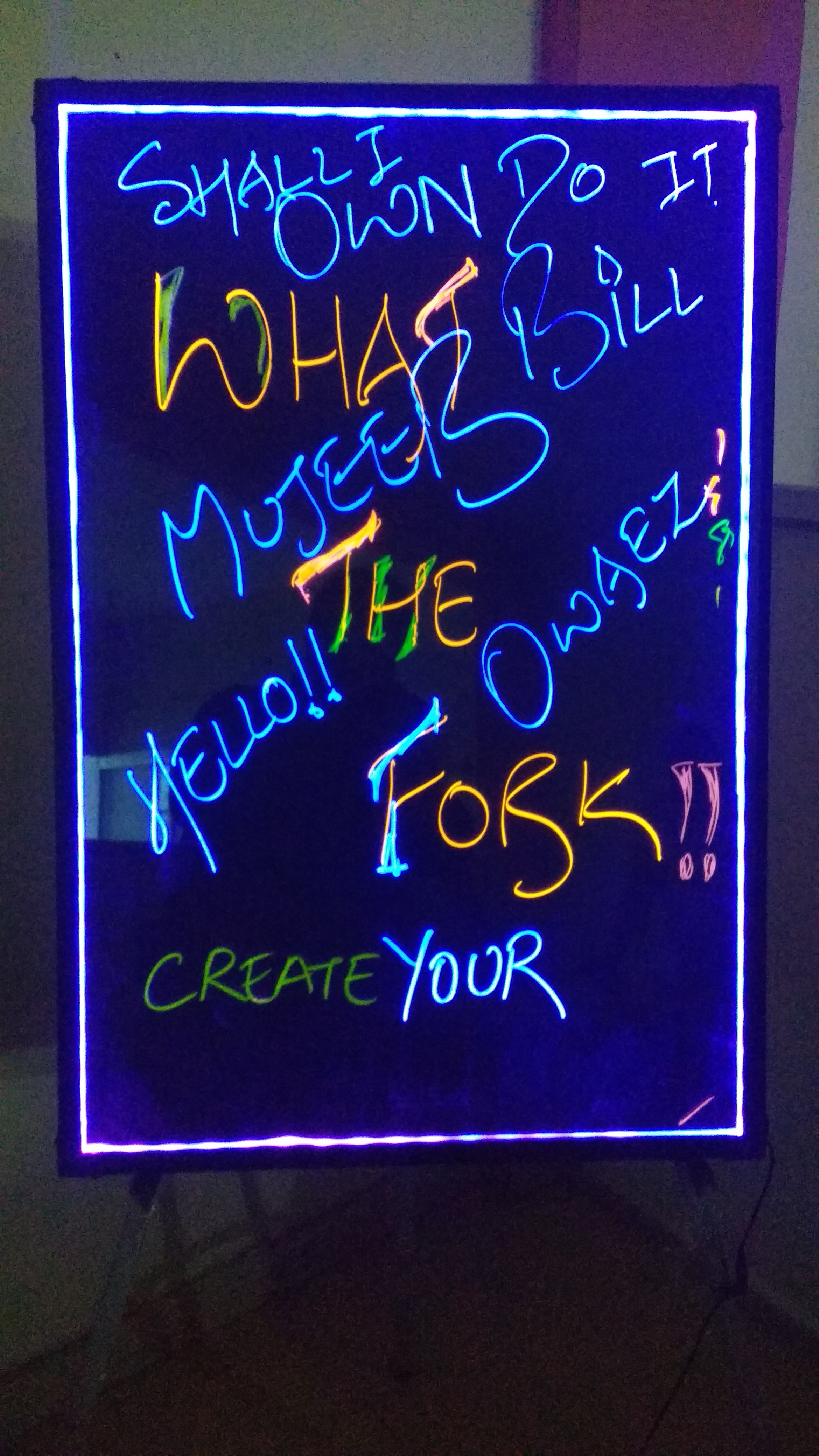 LED Writing board is amazing product with Unlimited Color Combinations Easy to Write and Wipe