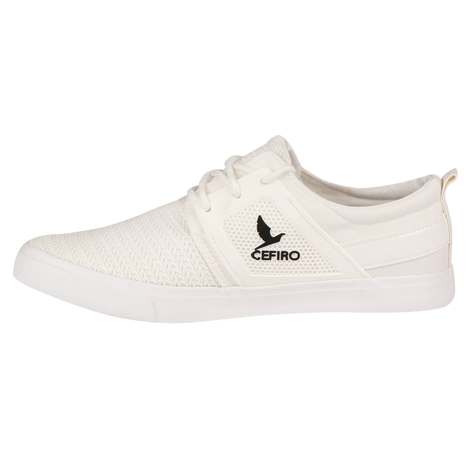 Buy Cefiro Maxwell White Canvas Shoes For Men Online ~ Get Up to 50  off! ~